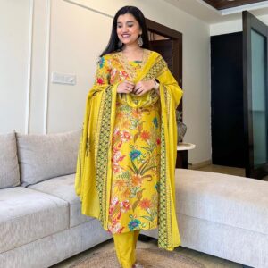 Summer Bright Cotton Kurti Set