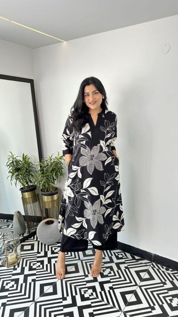Everyday Elegance -Floral Pure Cotton Co-ord Set - Image 3