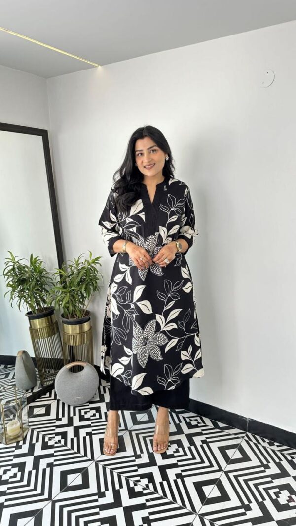 Everyday Elegance -Floral Pure Cotton Co-ord Set - Image 2