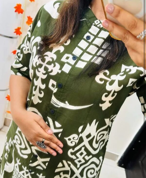 Style Meets Comfort - Printed Cotton Co-ord Set - Image 3