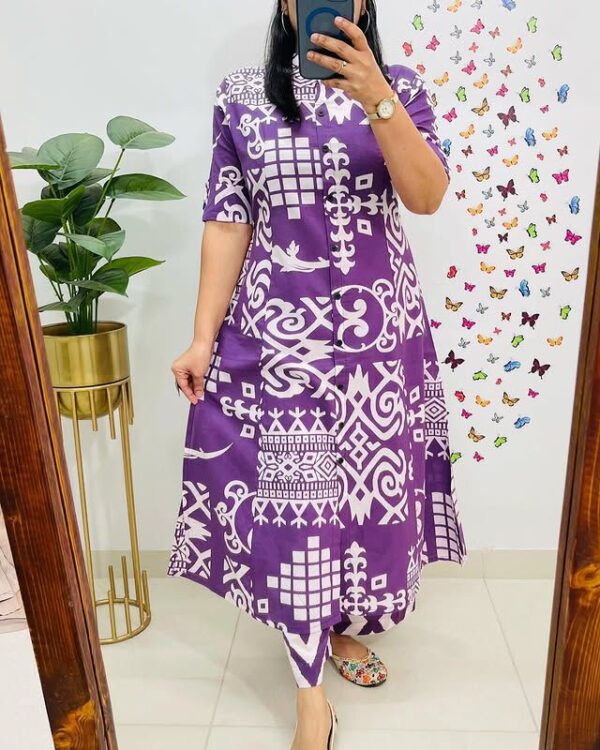 Style Meets Comfort - Printed Cotton Co-ord Set - Image 6