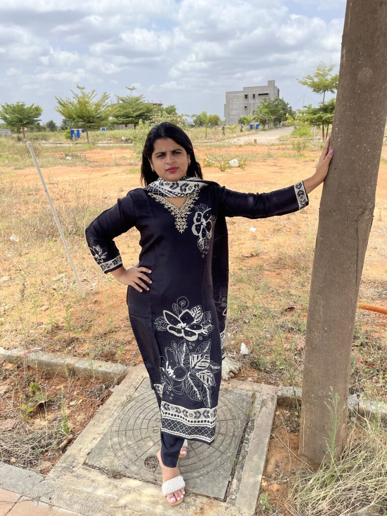 Midnight Bloom – Black Russian Silk Kurta Set