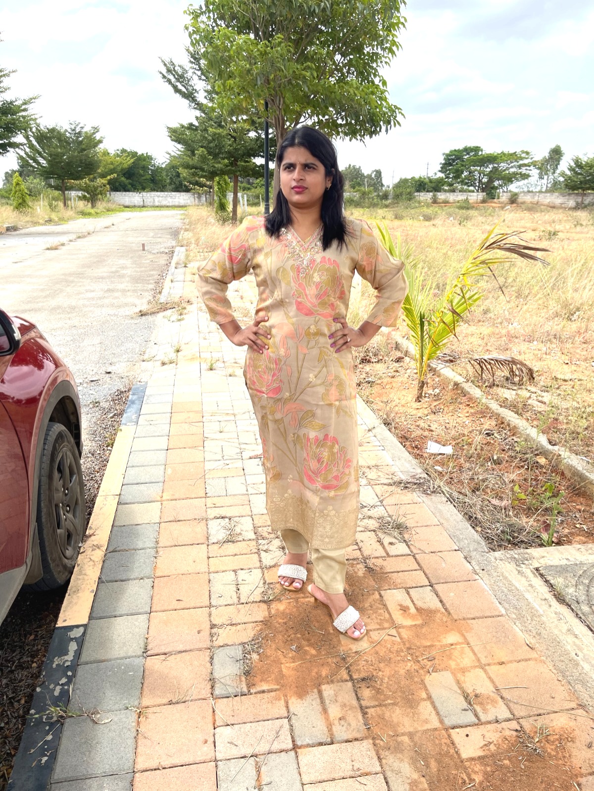 Banarasi-Inspired Chanderi Silk Kurti Set - Image 8