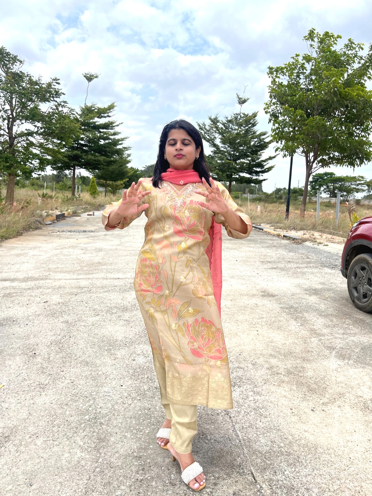 Banarasi-Inspired Chanderi Silk Kurti Set